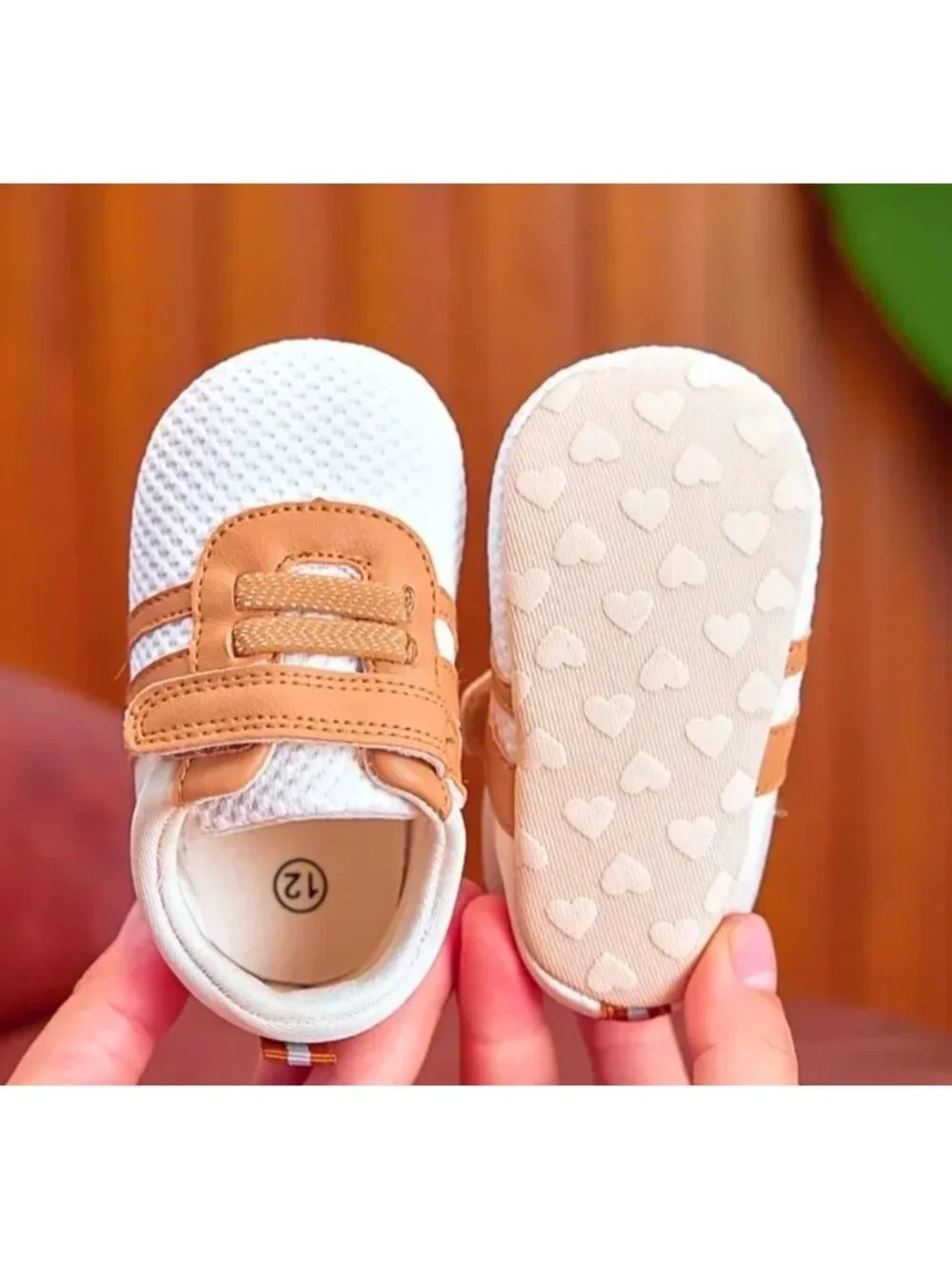 Baby Soft Sole Shoes With Anti-Slip Heart Pattern